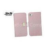 iPhone 4 / 4S Crocodile Grain Cell Phone Protective Covers With Back Holder