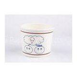 Promotional Orange 5oz / 6oz Frozen Yogurt / Ice Cream Paper Cups With Lids