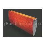 Commercial Aluminum Roof Linear Metal Ceiling Wood Grain With Bullet Shaped