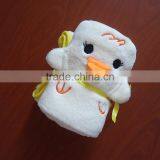 Coral Fleece Plush 3D Chicken Shape Embroideried Knee Blanket 2 in 1 Baby Toy Blanket thumbnail-3