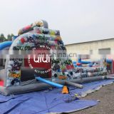 2017 inflatable bouncer jump castle obstacle course with slide fatcory price