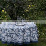 Indian Cotton Block Printed Round Table Cloth Table Cover
