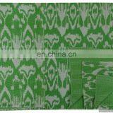 60"x90" Ralli Blanket Handmade Bedspread Bedding Ndian Reversible Kantha Quilt Handmade Ikat Print Bedspread Twin Size Throw thumbnail-5