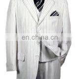 Thick Small Striped Black and White Suit - Navy Fineline Stripe Men Suit - Fashion Skinny Suit for Women - Tailored Suits OEM thumbnail-1