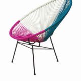 hot sell Steel PE rattan outdoor leisure Spaghetti chair