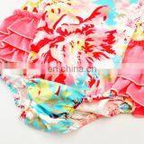 Boutique Infant Girl Flower Bodysuit Cute Floral Newborn Baby Ruffle Romper thumbnail-4