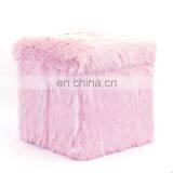 New Design Plush Folding Stool Storage Stool Ottoman With Storage thumbnail-6