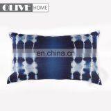 2018 Blue Ombre Printed White Stripe Linen Waist Cushion Pillow thumbnail-1