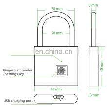 Fingerprint Lock Keyless Waterproof Anti-Theft Smart Lock Fingerprint Padlock Zinc Alloy Intelligent Safety Electronic DoorLock thumbnail-4