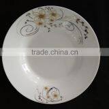 Porcelain Soup Palte With Cut Edge Shape Supply for BANGLADESH Ceramic Soup Palte With Decal and Line thumbnail-1