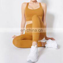 Private Label Leggings & Sports Gym Bra Yoga Sets Fitness Women Gym Wear Workout Leggings & Bra Yoga Suit Set thumbnail-4