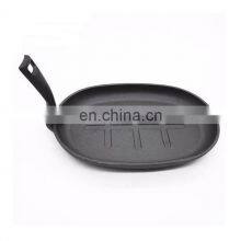 Custom Oval Sizzle Pan Steak Serving Platters With Removable Handle thumbnail-3