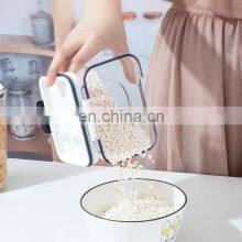 2022 New BPA-Free 4 Pack Pantry Organization ABS Airtight Food Container Set Kitchen Combination Set Container With Spoon thumbnail-4