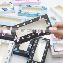 Wholesale Ivory Board Coated Paper Private Label Beautiful Eyelashes Packaging Customized Printed Paper Holographic Eyelash Box