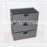 Flammable Hobby Plastic Woven Waterproof Storage Cabinet With Three Drawers Removable