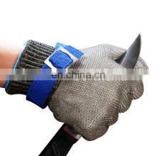 Men Level 5 Anti Cut Resistant Protective Hand 316 Stainless Steel Wire Metal Safety Gloves For Woking