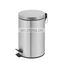 Stainless Steel Round Pedal Bin Rubbish Step Trash Can With Inner Bucket And LId thumbnail-2