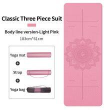 Custom Logo Fitness Equipment Soft Natural Tpe Yoga Mat Material Eco-Friendly TPE Yoga Mat thumbnail-2