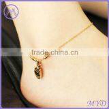 Fashion Jewelry Gold Plated Color Enamel Cherry Banana Fruit Charms Chain Girls Anklet thumbnail-2