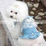 Summer Jean With Lace Pet Dog Accessories Pet Clothes Puppy Clothes thumbnail-1