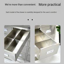 Antigo armário de aço industrial chinês | Armazenamento de ervas com vários gavetas para clínicas de medicina tradicional chinesa e colecionadores thumbnail-4