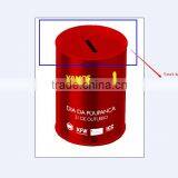 Dongguan Wholesale Round Money Coin Bank Tin Box Coin Bank thumbnail-1