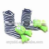 Soft Toy Head Babies' Booties with Rattle /baby animal socks
