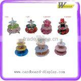 Custom Colorful Decorative Cardboard 3-Tier Cupcake Stand thumbnail-6