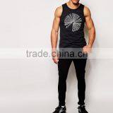 100% Cotton Mens Gym Tank Top Custom Printed Bodybuilding Tank Top thumbnail-4