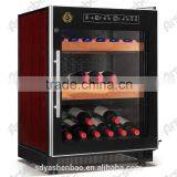 red wood grain compressor beer refrigerator