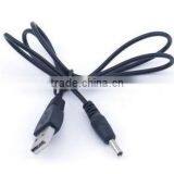 DC3.5 Big Head Straight Charging Cable/USB Macroporous Charging Cable/USB to DC3.5 mm Power Cable With 70cm Length