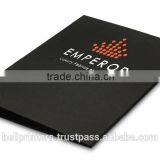 High quality luxury file folder with flap, lock or elastic band