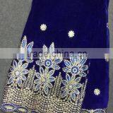 2015 Popular Style African Velvet Lace With Sequins for Girl Dresses thumbnail-6