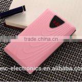 Creative Wave Shape Design Custom Laser Engraving Logo ABS Plastic Material LED Flash Lighting 20000mAh Power Bank Charger