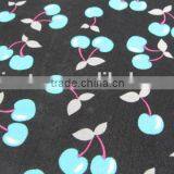 Blue Cherry Mesh Spandex Nylon 4070 Elastic Silk Chiffon Floral Printed Fabric thumbnail-5