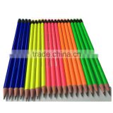 Black lead Bright Fluorescent paint HB plastic pencil