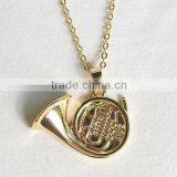 18k Gold Plated and Platina Plated White Gold Necklace thumbnail-1