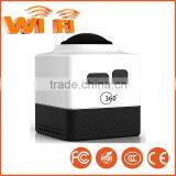 Wireless Cube 360 H.264 Sports Action Camera Wifi Build in Panorama 360 Full HD 1080P Sports Camera