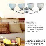 Modern Brushed Nickel Glass Style Wall Lamp