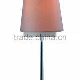 Contemporary Home Stainless Steel Desk Lamp With Beige Textured Linen Desk Lamp Shade