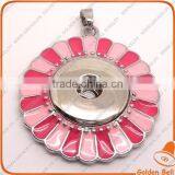 CJ2065 New design click snap button bracelet,pendants snap on charms,flower pendants snap button necklace jewellery