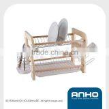 Novel Design Wooden Double Dish Holder