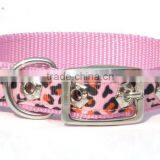 Fashion Nylon Dog Collar Leopard Print