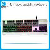New Style Three Colors Partition Backlit Water Proof Wired Keyboard thumbnail-4