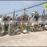 Large Square Tourist Scenic Spot Stainless Steel Architectural Abstract Sculpture thumbnail-2