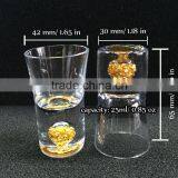 24 Carat Gold Leaf 0.85 oz Cup With 7.6 oz Pot Shot Glass Measuring Cup With Spout thumbnail-6