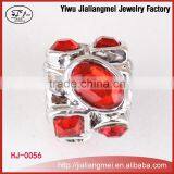 Wholesale Red Crystal Rondelle Alloy Charms Murano Beads thumbnail-1