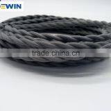 White Cotton Electrical Cable Pendant Braided Wire thumbnail-2