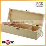 1 Bottle Hinged Oak Wooden Box thumbnail-3