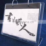 High Quality Clear Acrylic L Shape Calendar Dislay Holder With Photo Frame Wholesale thumbnail-5